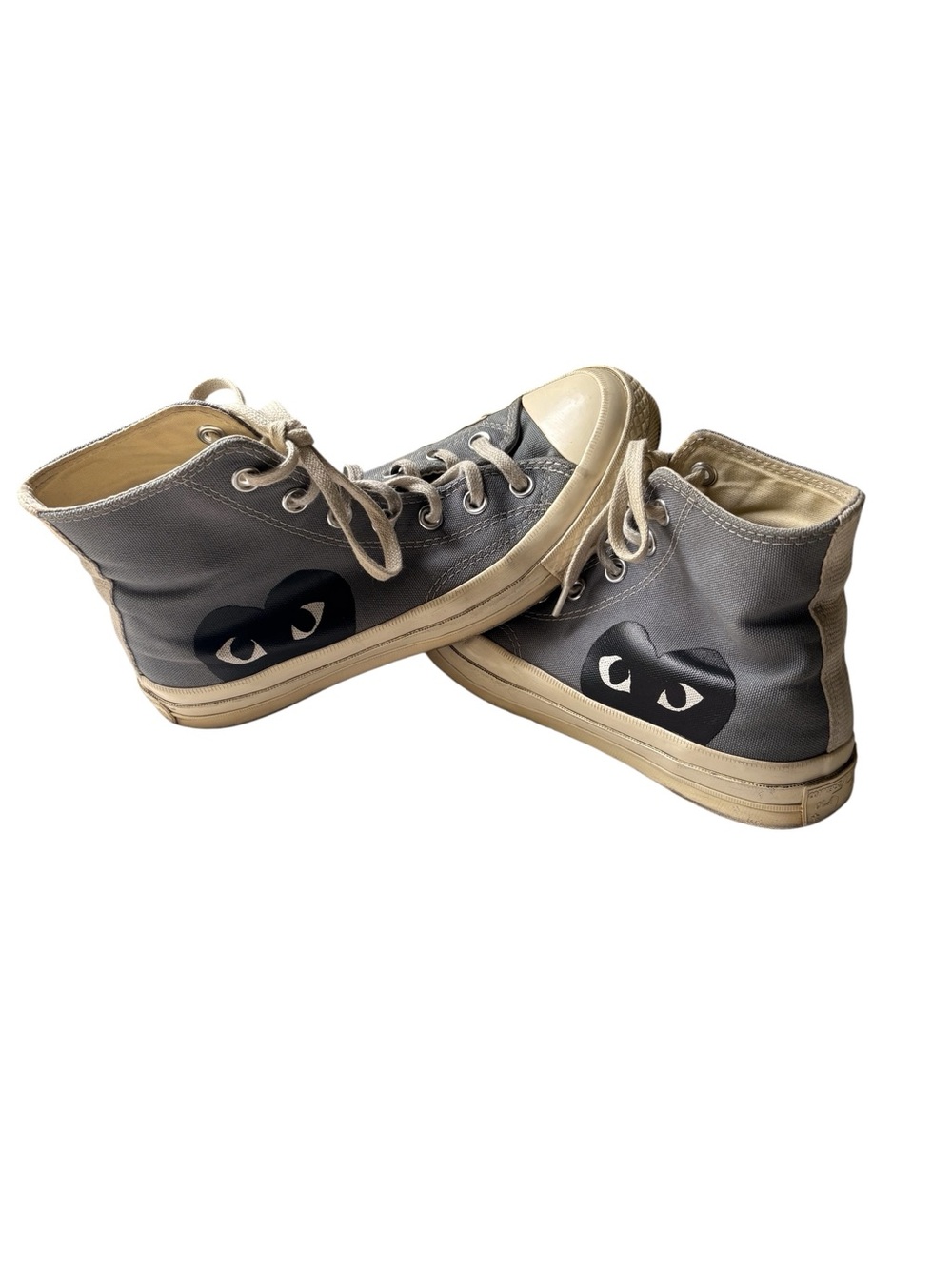 Comme de Garçons x Converse Grey Chuck High Top Sneakers - 6